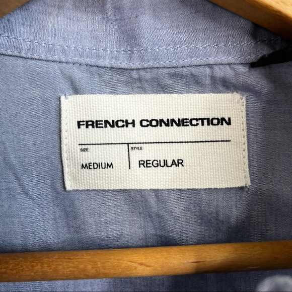 FCUK French Connection Denim Chambray Button Down Shirt - Picture 9 of 9